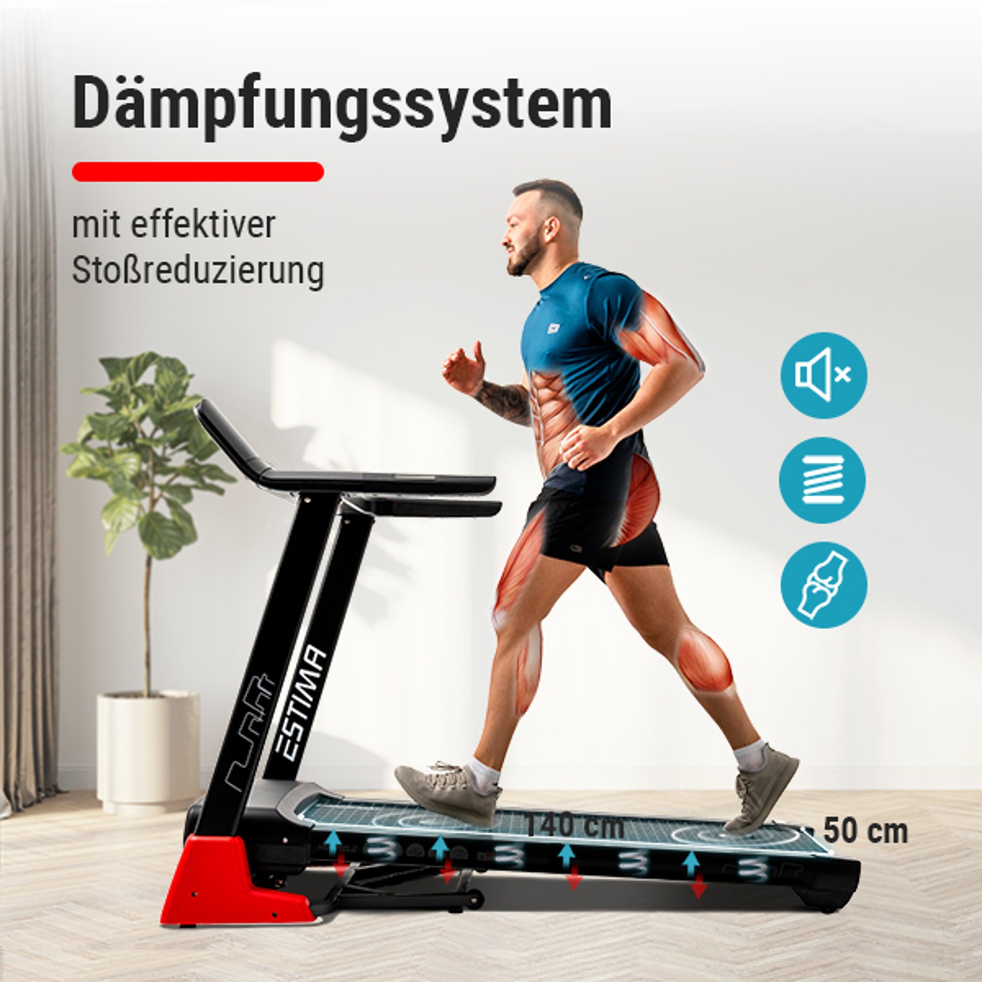 Automatische Einstellung des Neigungswinkels bei Laufband HS-3200LB Estima