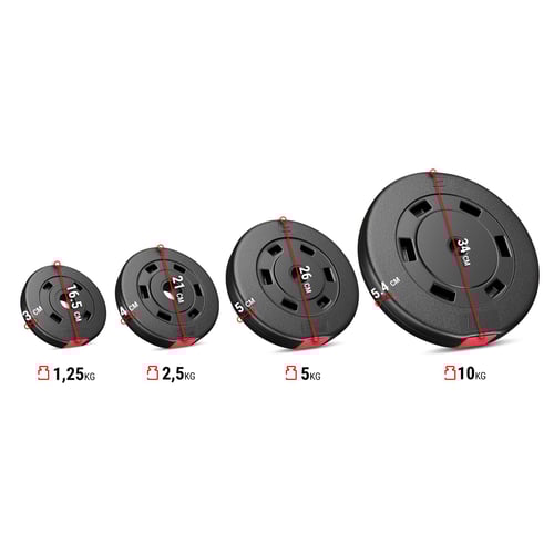Hantelset 39kg + Langhantelstan