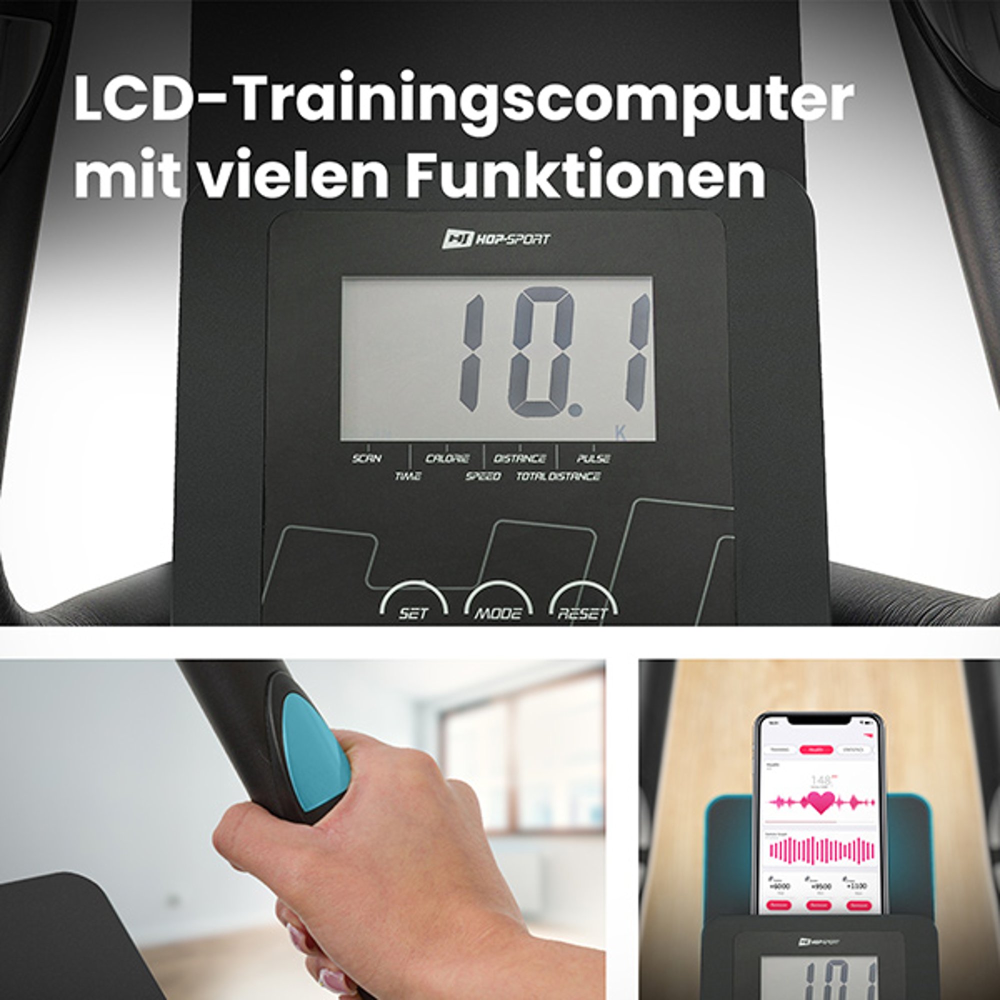 Unkomplizierter Trainingscomputer mit den wichtigsten Trainingsparameter