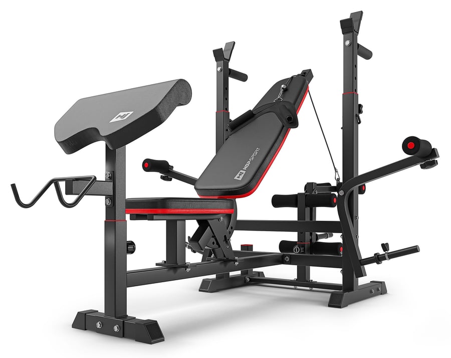 Hantelset 75kg + Hantelbank HS-