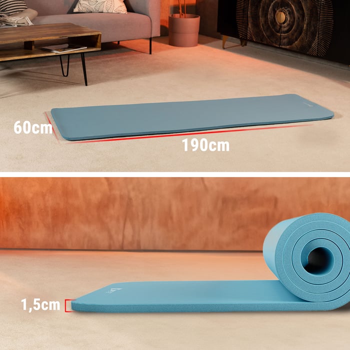 Gymnastikmatte 190x60 himmelblau