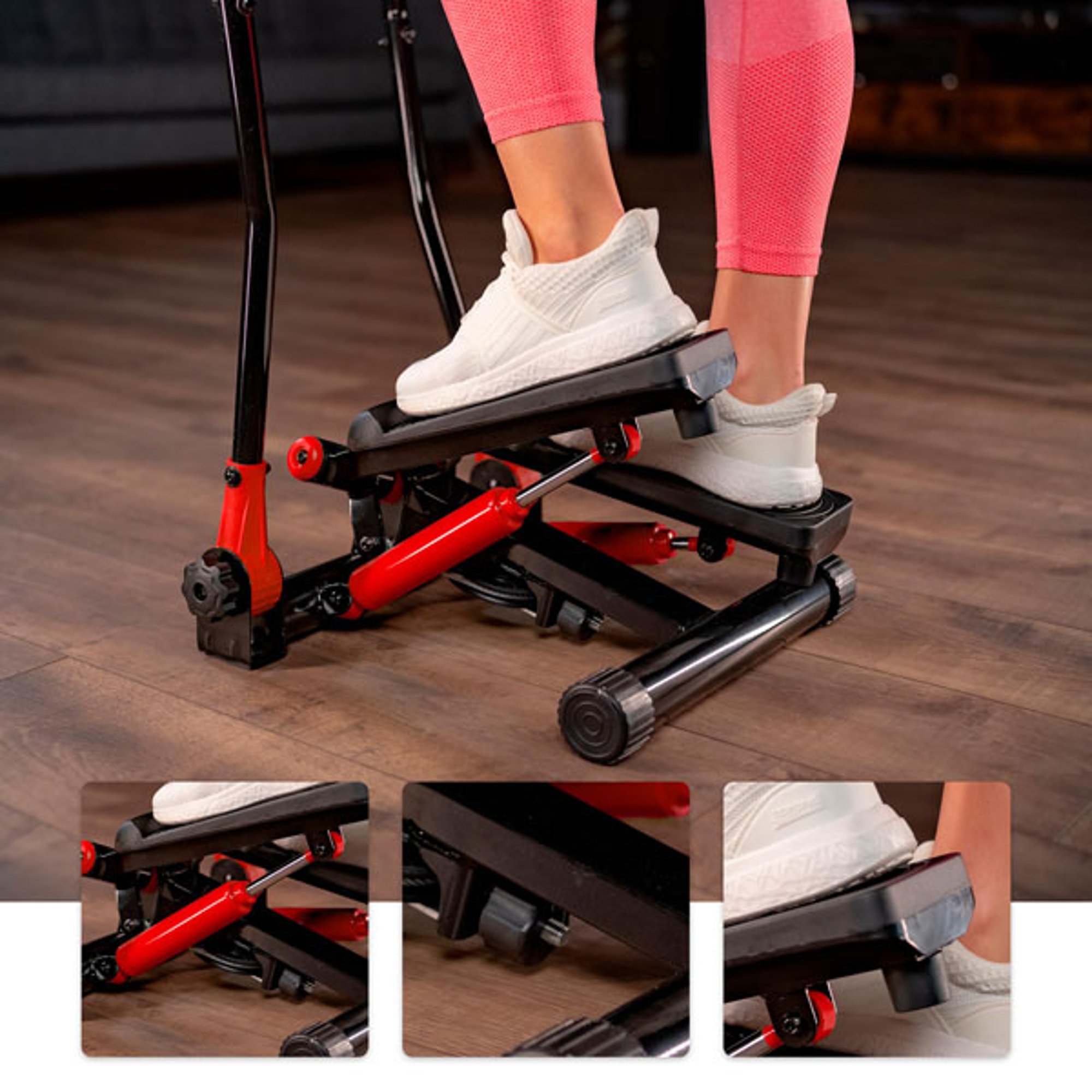 Sicherheit beim Training mit den rutschfesten Pedalen - Stepper 045S Slim von Hop-Sport