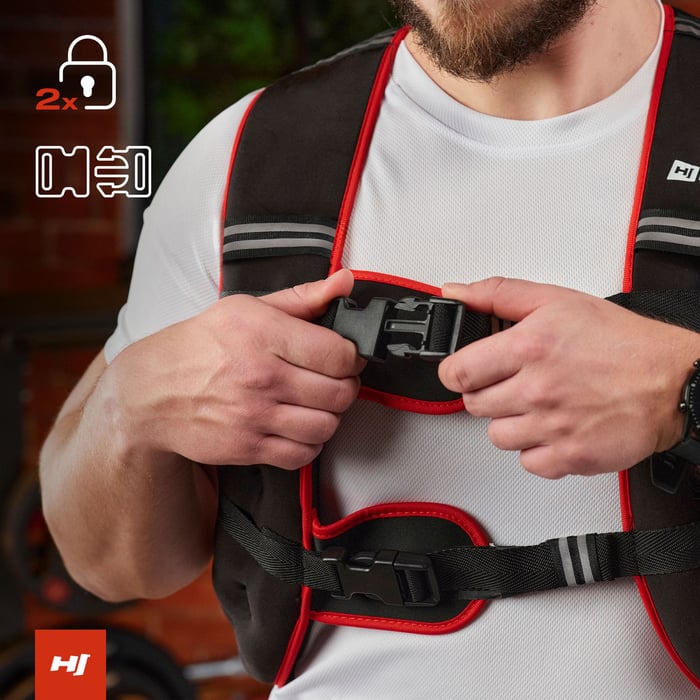 Verstellbare Gewichtsweste – Brustverschluss und Gurt einstellen