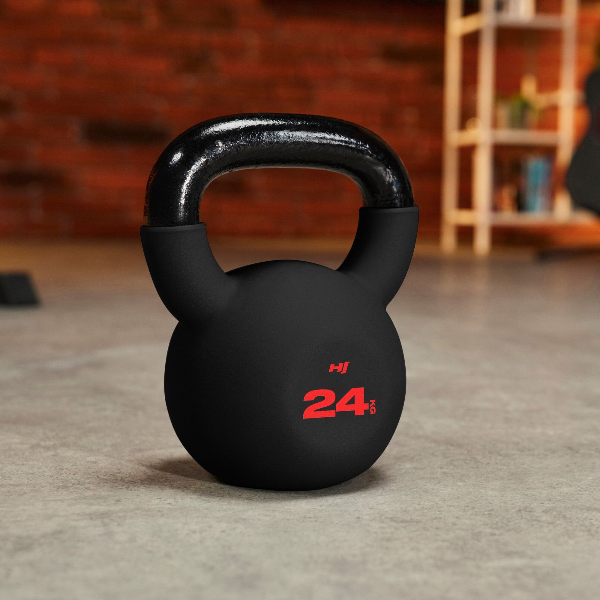 Hop-Sport Kettlebell 24 kg aus Gusseisen mit roter Gewichtsanzeige