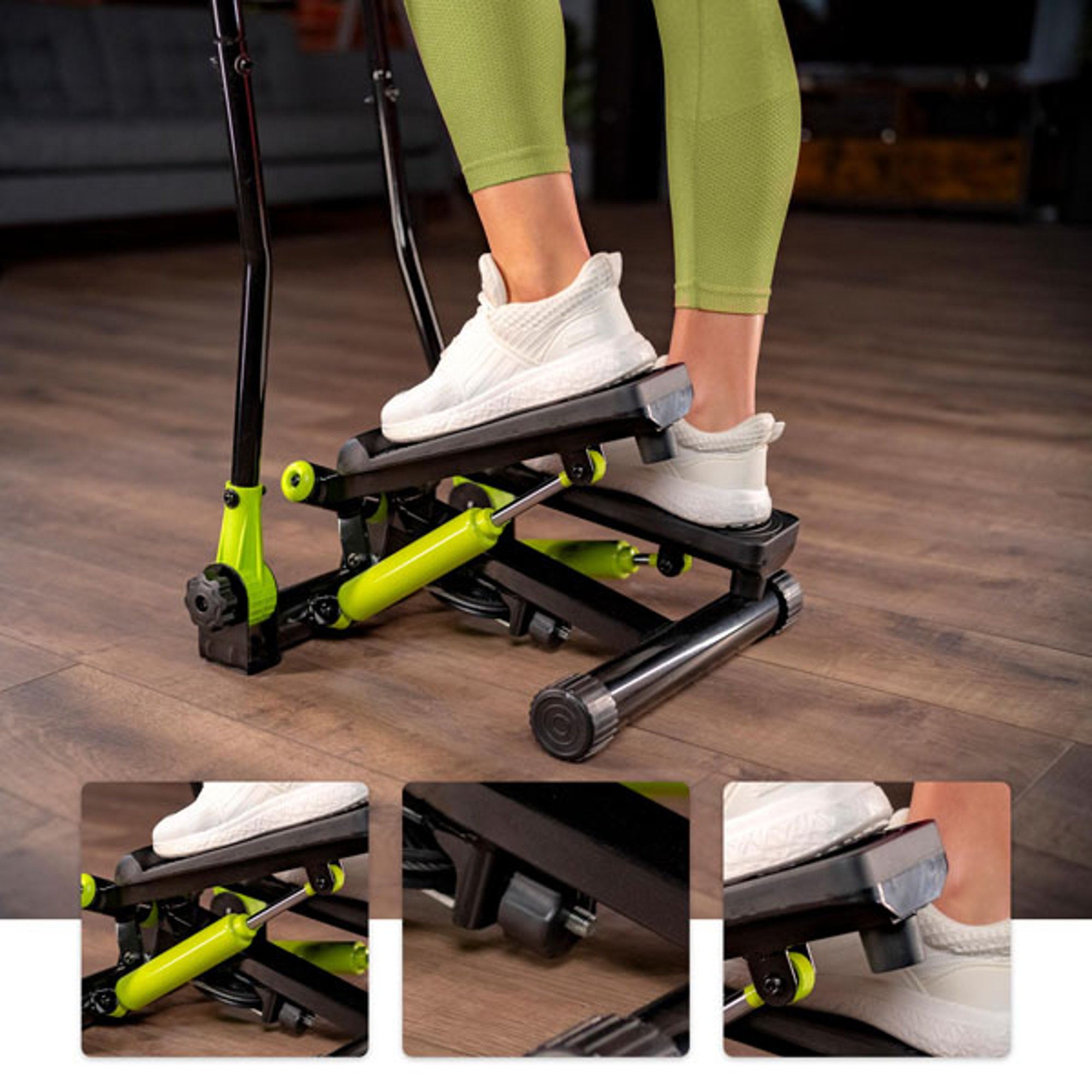 Sicherheit beim Training mit den rutschfesten Pedalen - Stepper 045S Slim von Hop-Sport