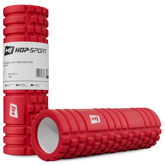 HS-A045YG Faszienrolle aus EVA – wasserfest, hygienisch & geruchslos. Ideal für Selbstmassage & Rückentraining.