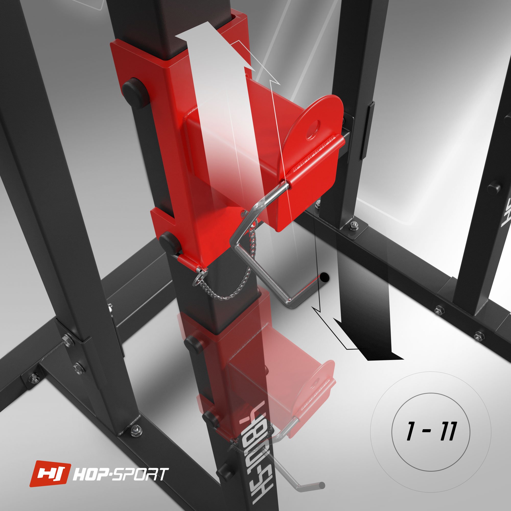 verstellbare Langhantelablage bei HS-1018K