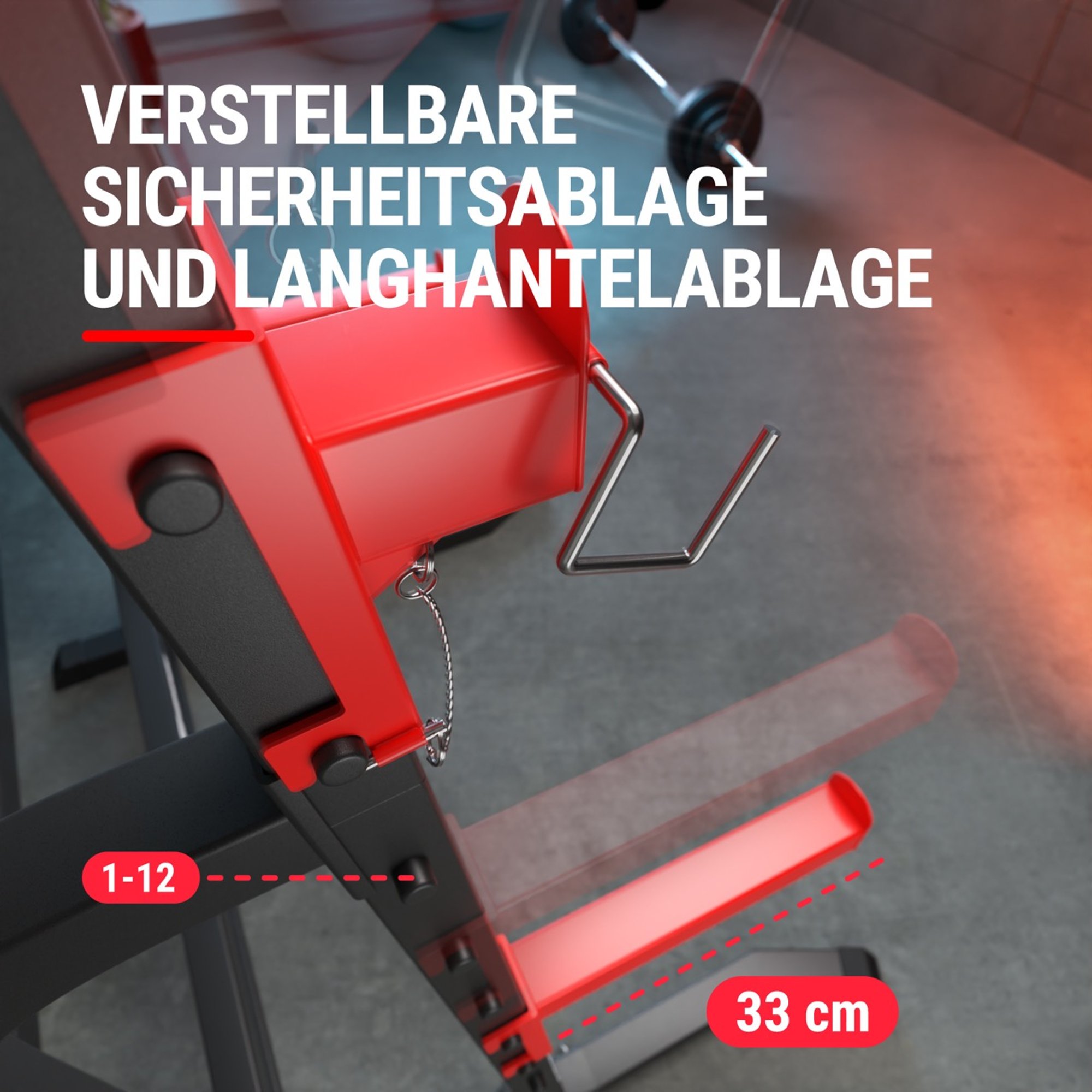 verstellbare Langhantelablage bei HS-1014K